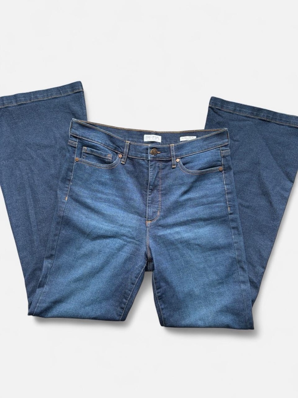 Sofia Jeans by Sofia Vergara Melisa Flare Jeans Size 12 Medium Wash